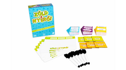 Cutia și elementele jocului de societate Green Team Wins