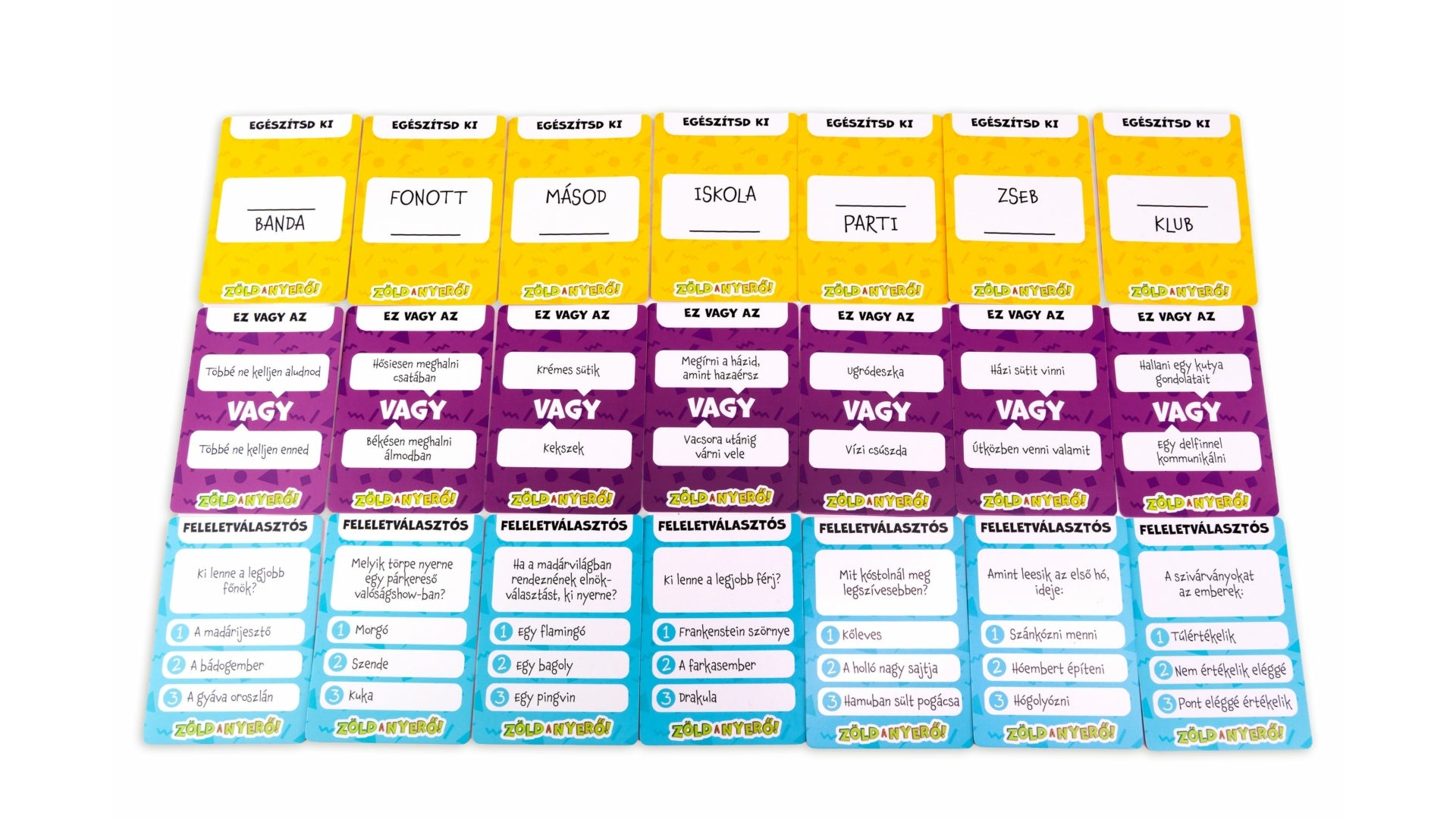 Cărțile jocului de societate Green Team Wins